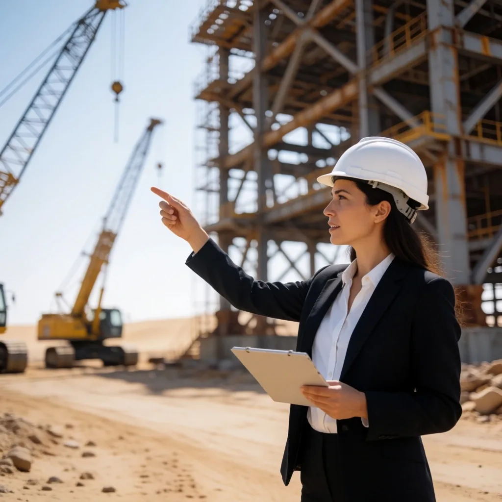 Körfez bölgesinde büyük ölçekli bir enerji projesinde çalışan saha mühendisi